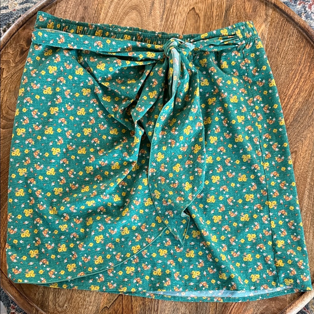 Toad & Co. Chaka Skirt in Blue Wing Teal Floral